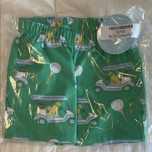NWT Little English Basic Short Blue Paws on Par